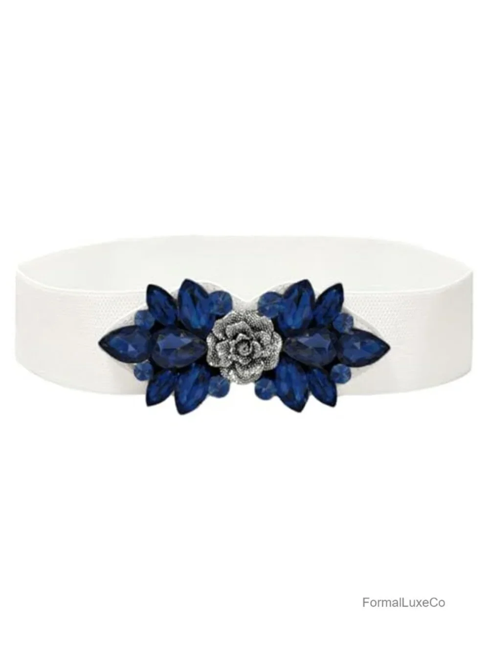 Stretchy Rhinestone Wide Belt Elastic Crystal Thick Belts Waist Accessories